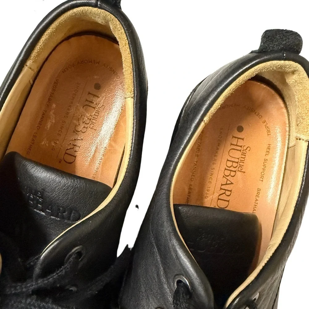 SAMUEL HUBBARD Men's free Oxford Shoes Black Leather Size 7 / EU 40